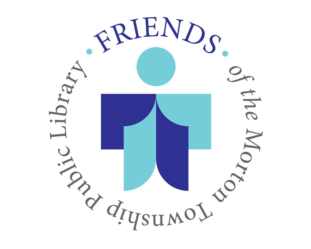 Friends of the Morton Township Library Logo with open blue book